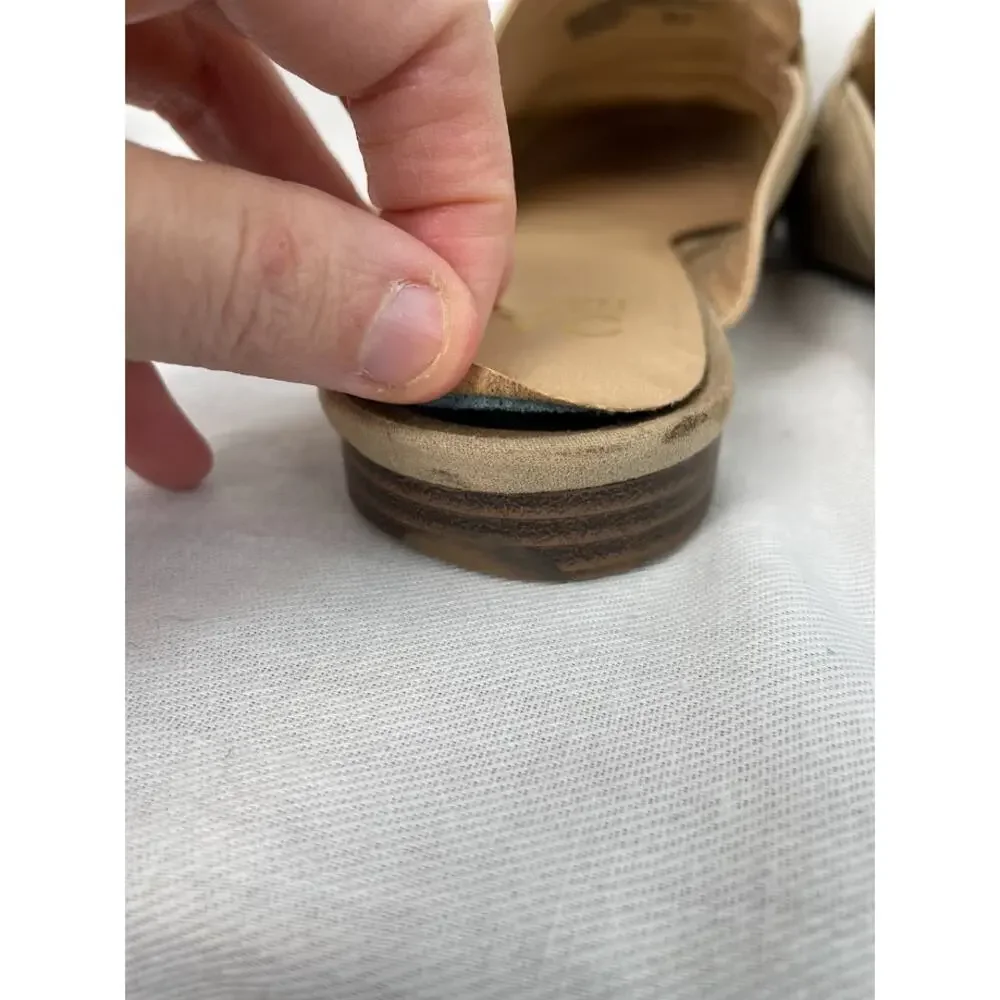 Faux Suede‎ Loafers Womens 10 Slip on Camel Tan Dress Shoes Penny Loafer Flats